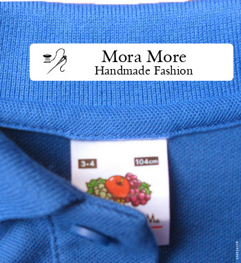 48 Iron-on clothing labels | Back Neck Labels